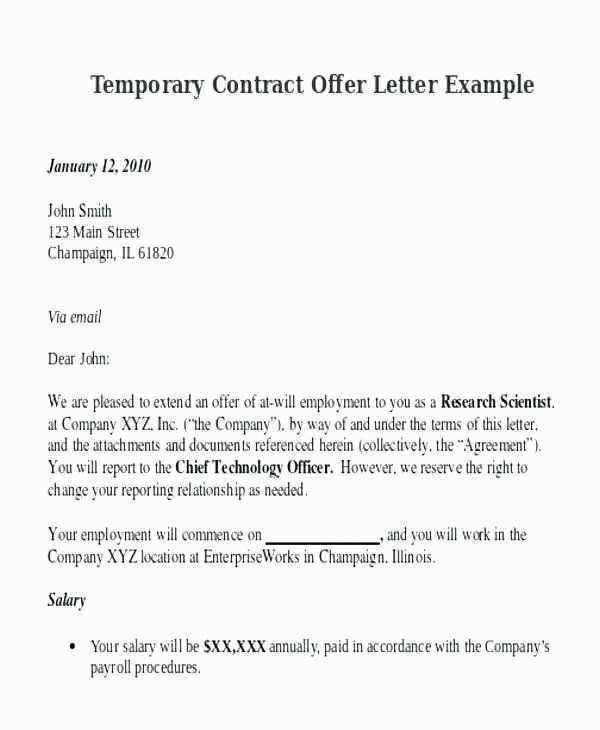 contract letter template