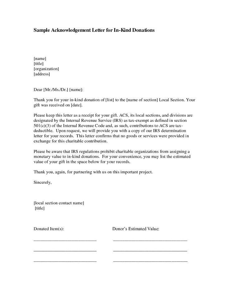 corporate donation letter template