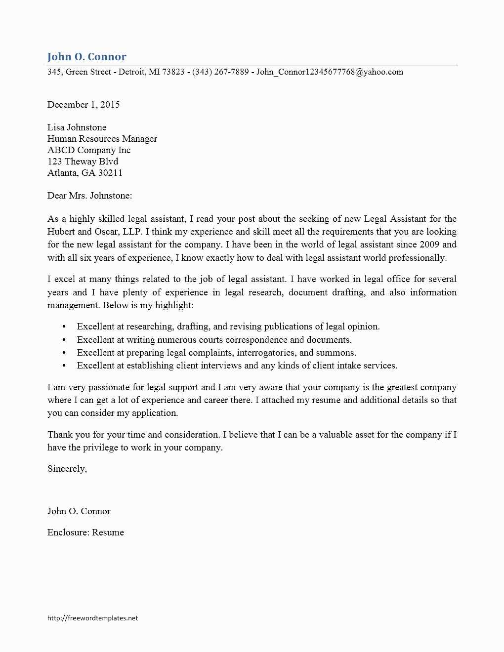 cover letter template barista