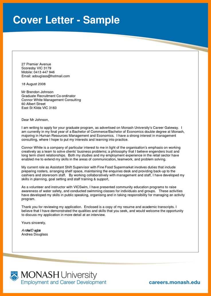 cover letter template business