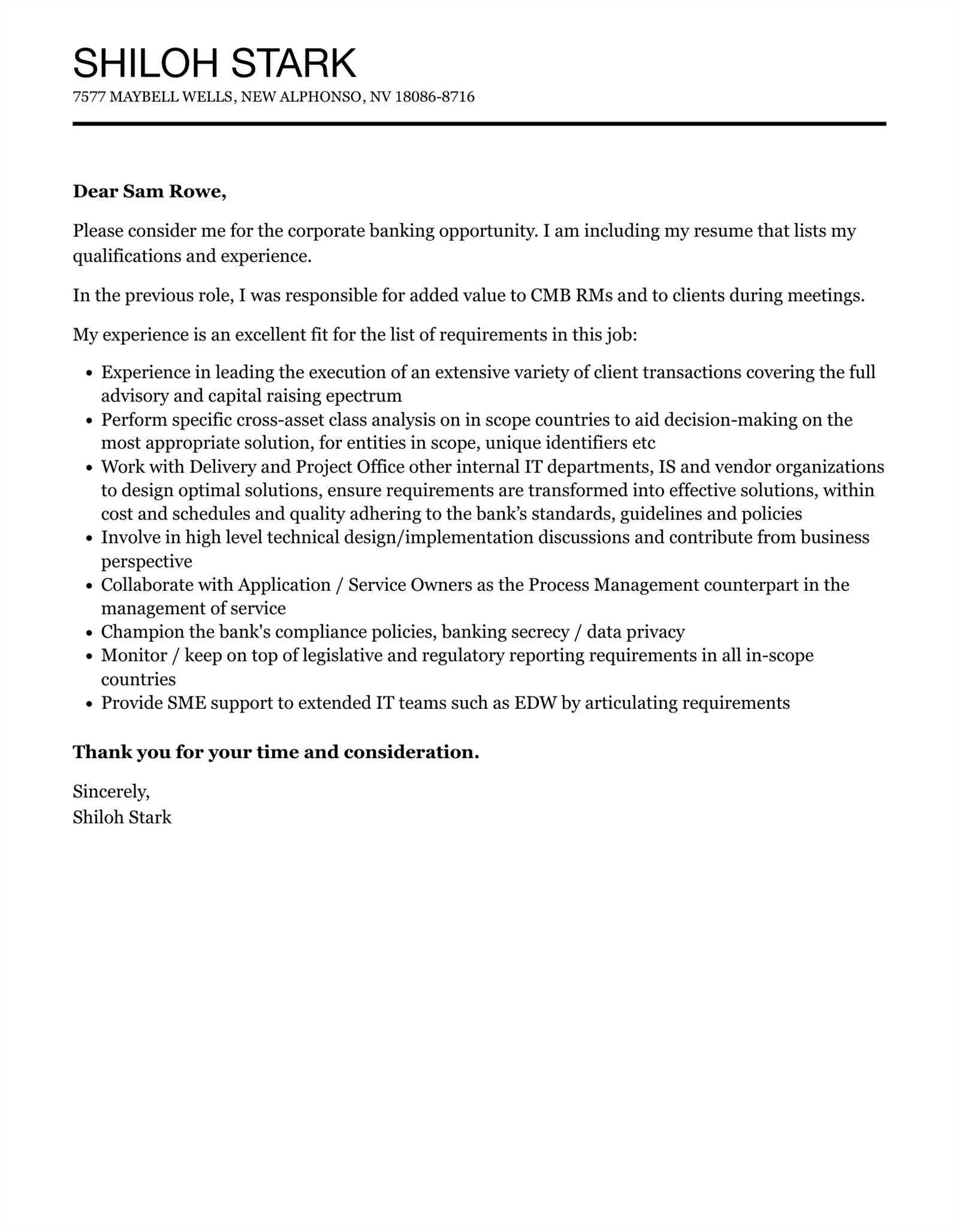 cover letter template for bank teller position