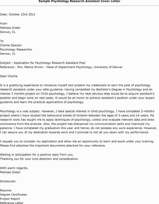 cover letter template for research assistant position