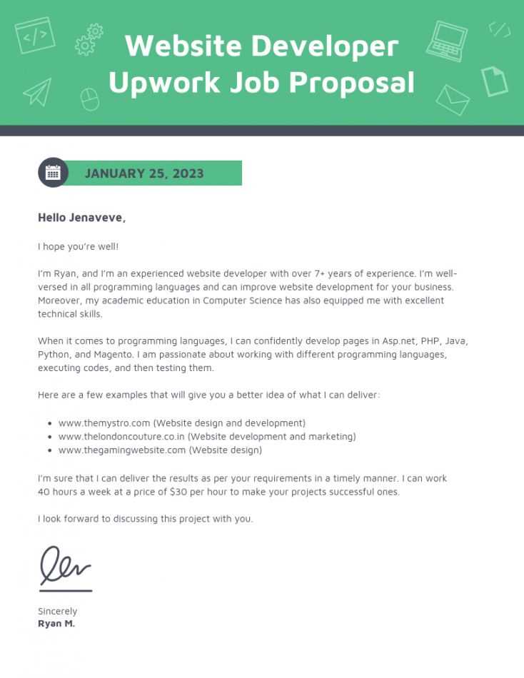 cover letter template for upwork