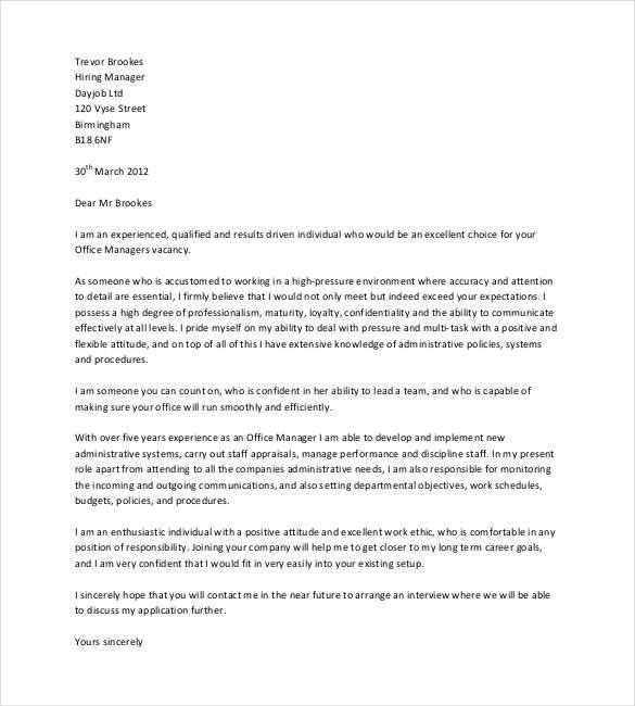 cover letter template medical