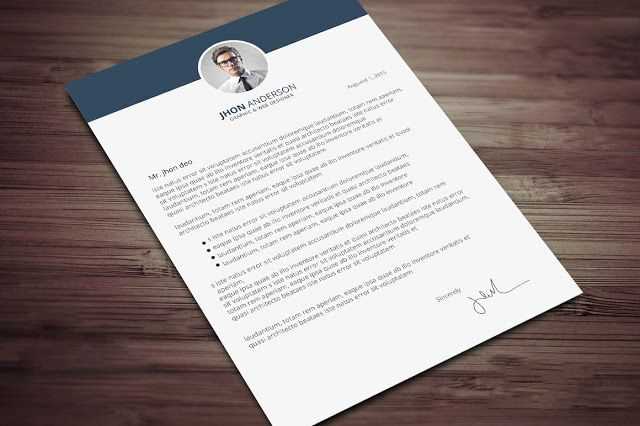 cover letter template psd