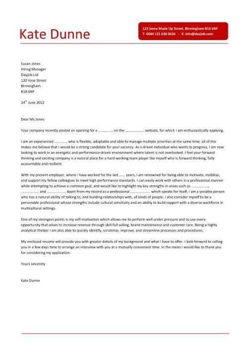 cover letter template sales assistant