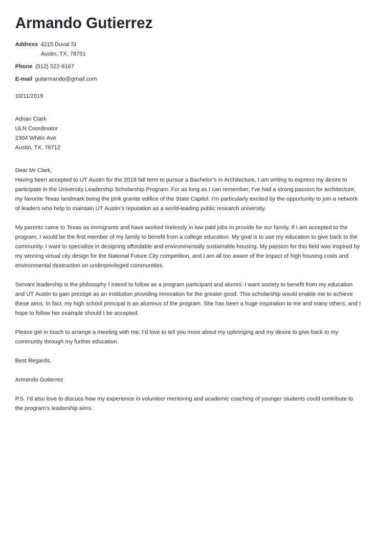 cover letter template uga
