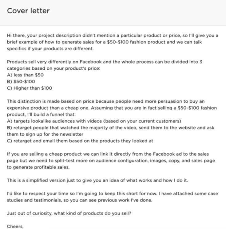 cover letter template upwork