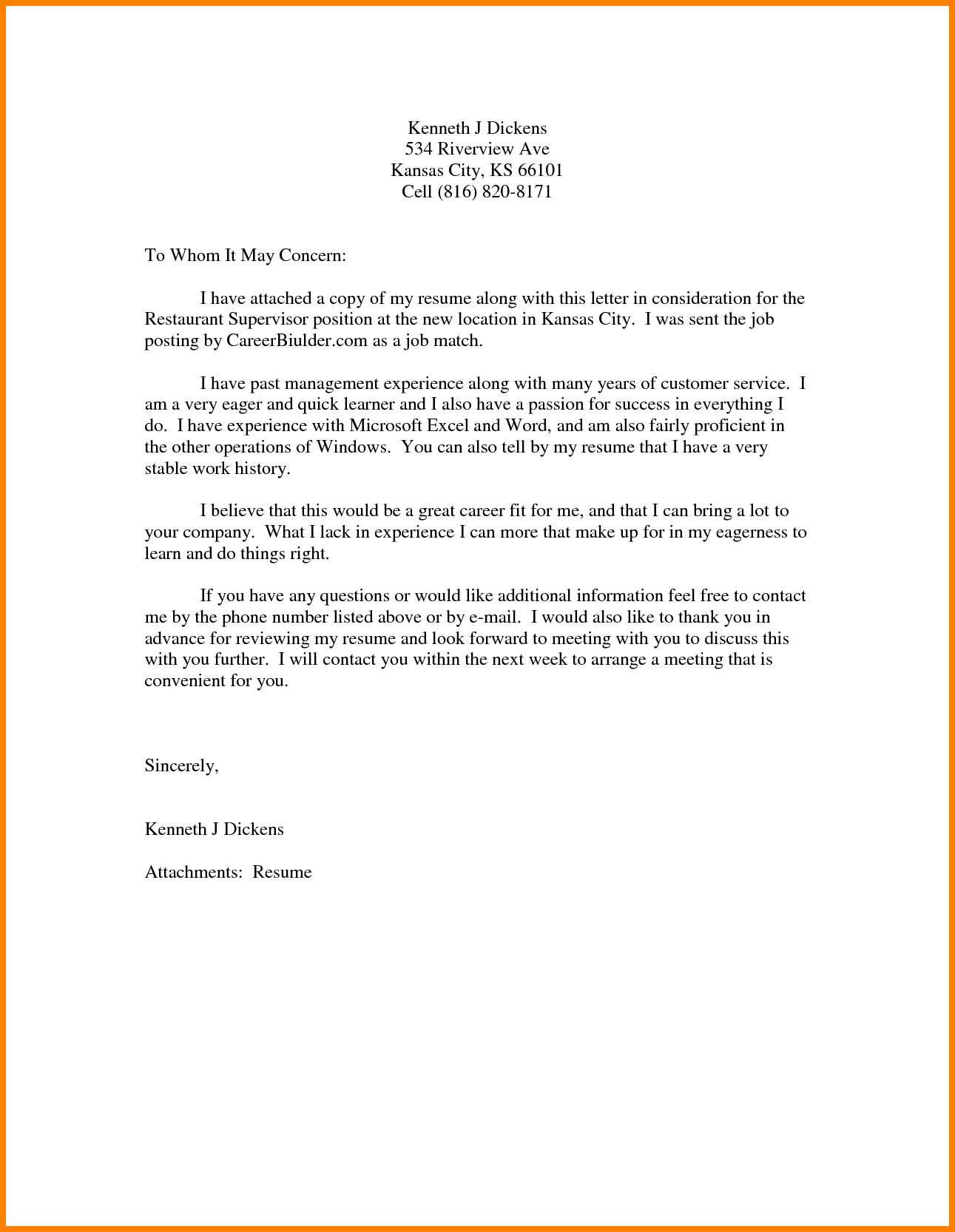 cover letter to whom it may concern template