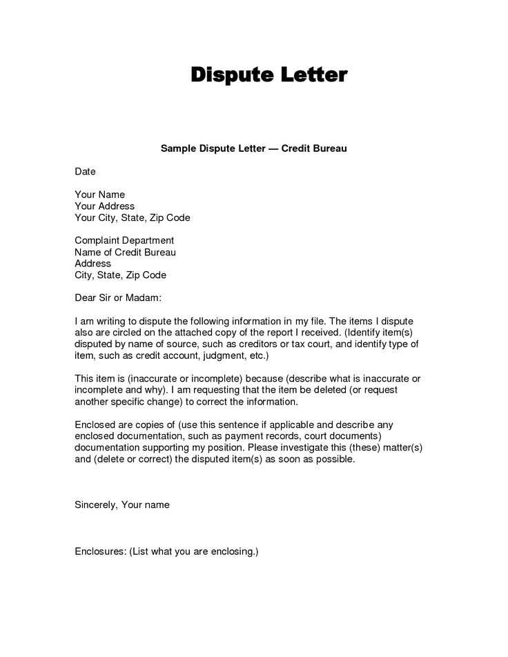 credit dispute letter templates equifax