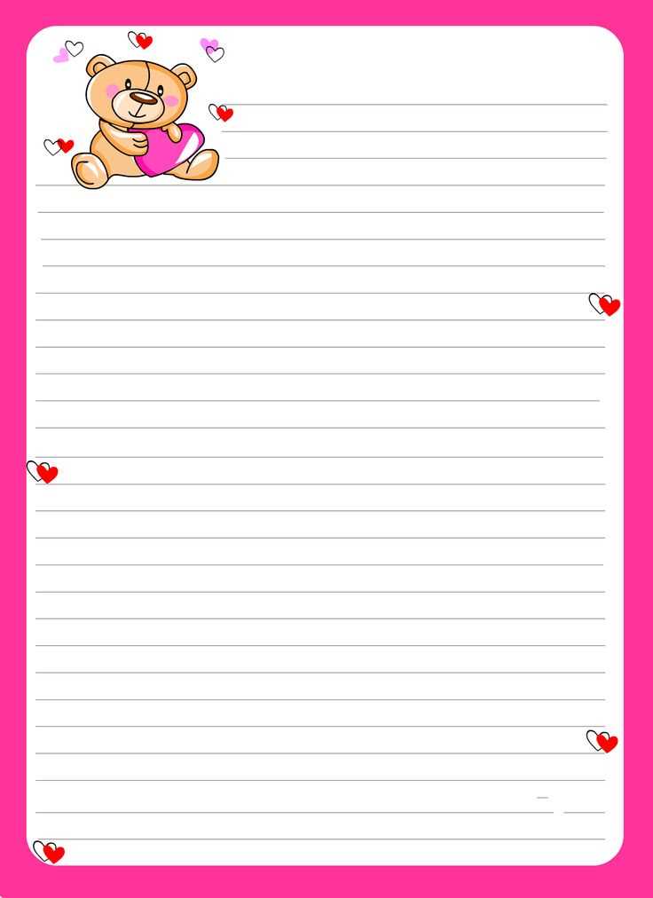 cute letter paper template