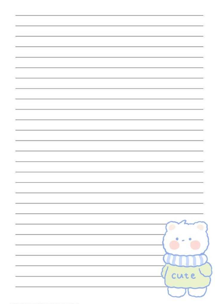 cute letter paper template