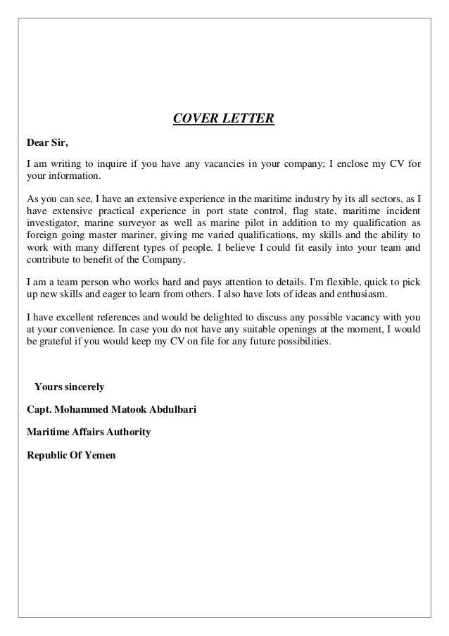 cv and cover letter template