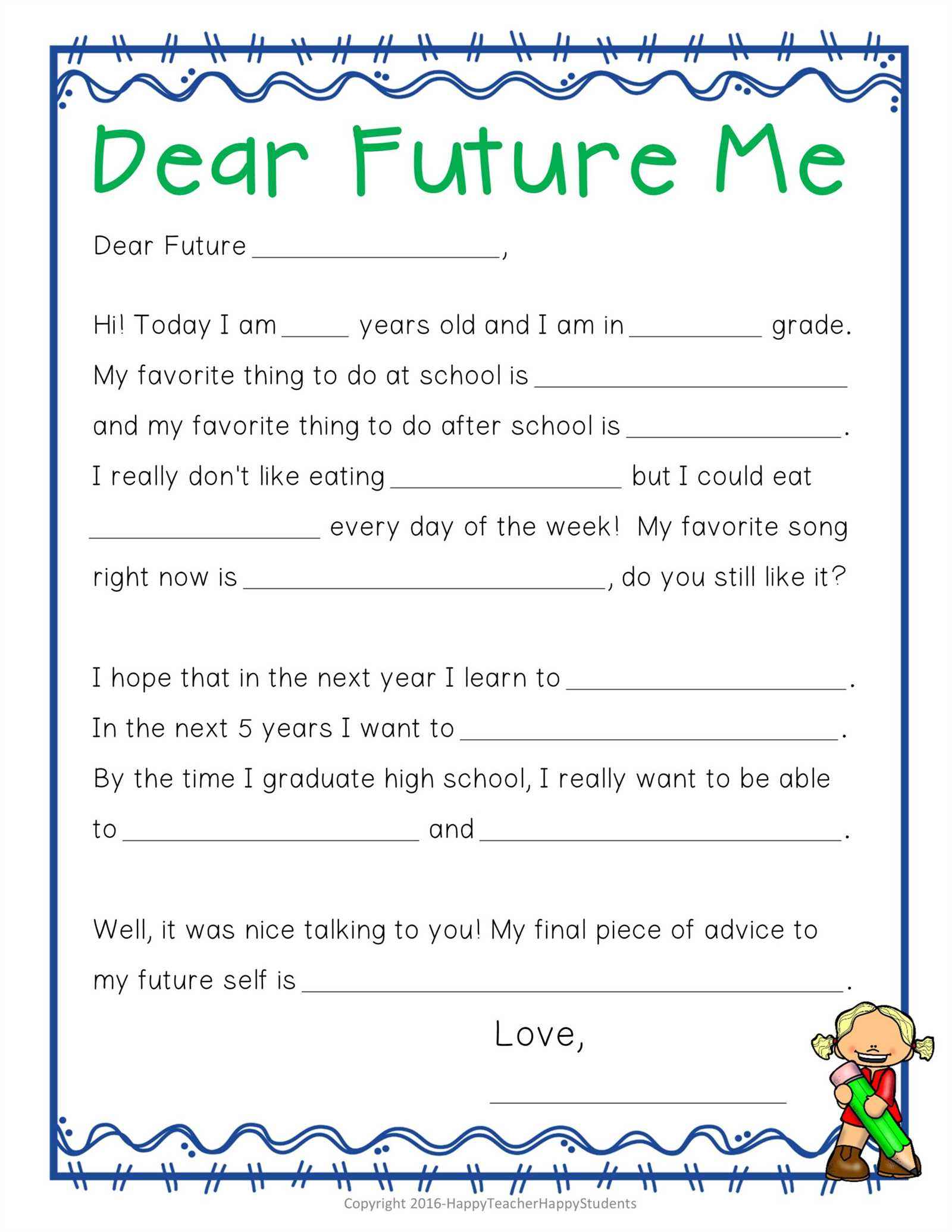 dear future me letter template