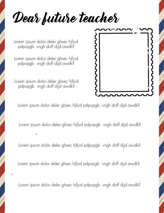 dear future teacher letter template