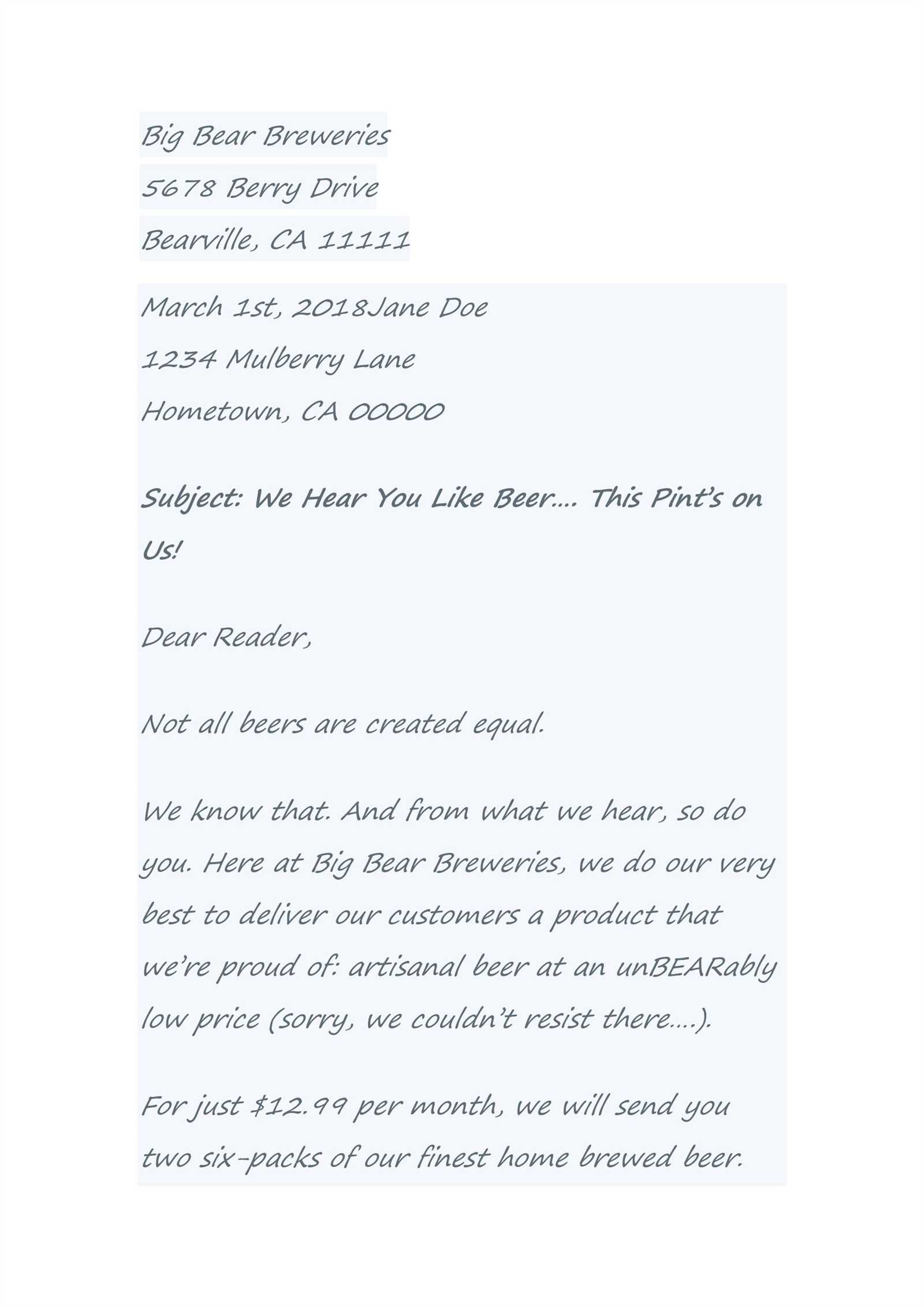 dear seller letter template