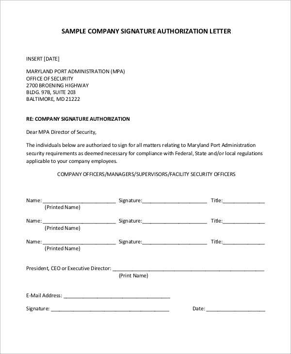 delegation of authority letter template