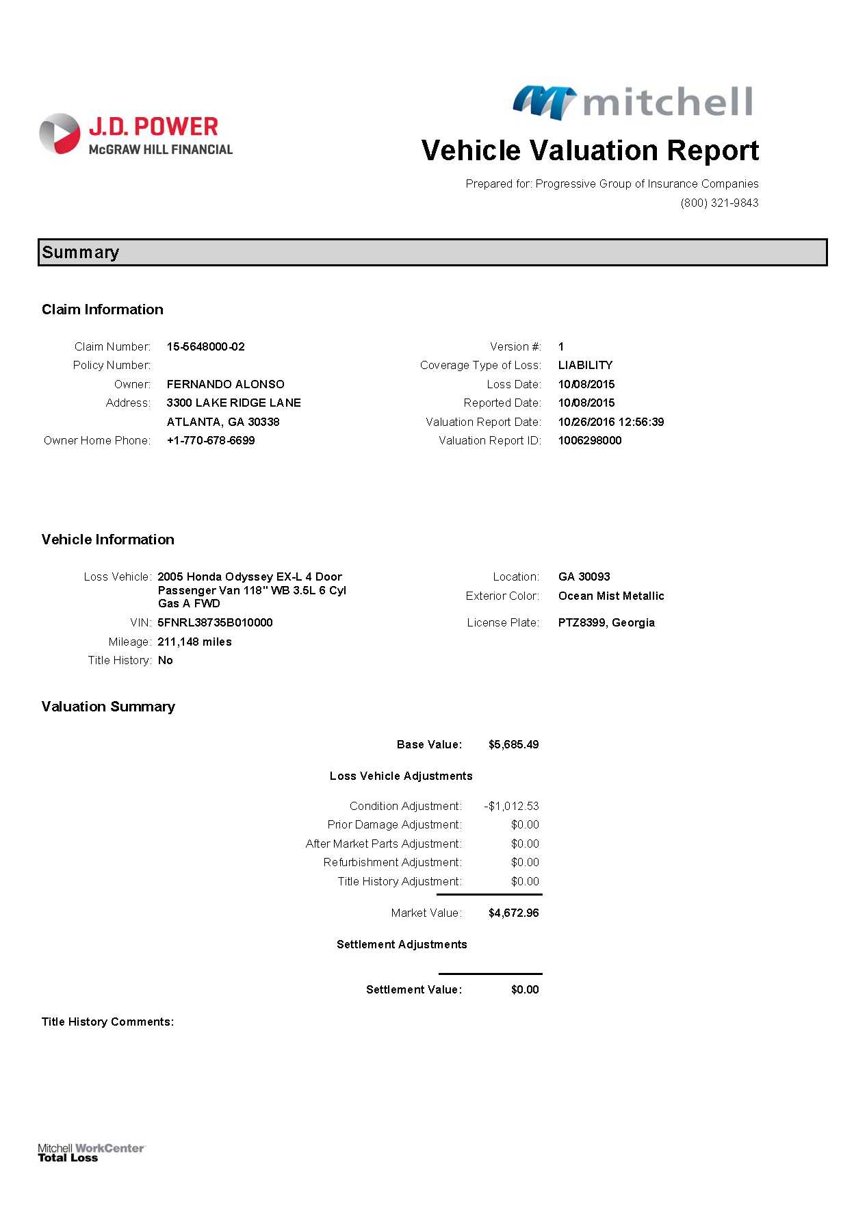 diminished value claim letter template