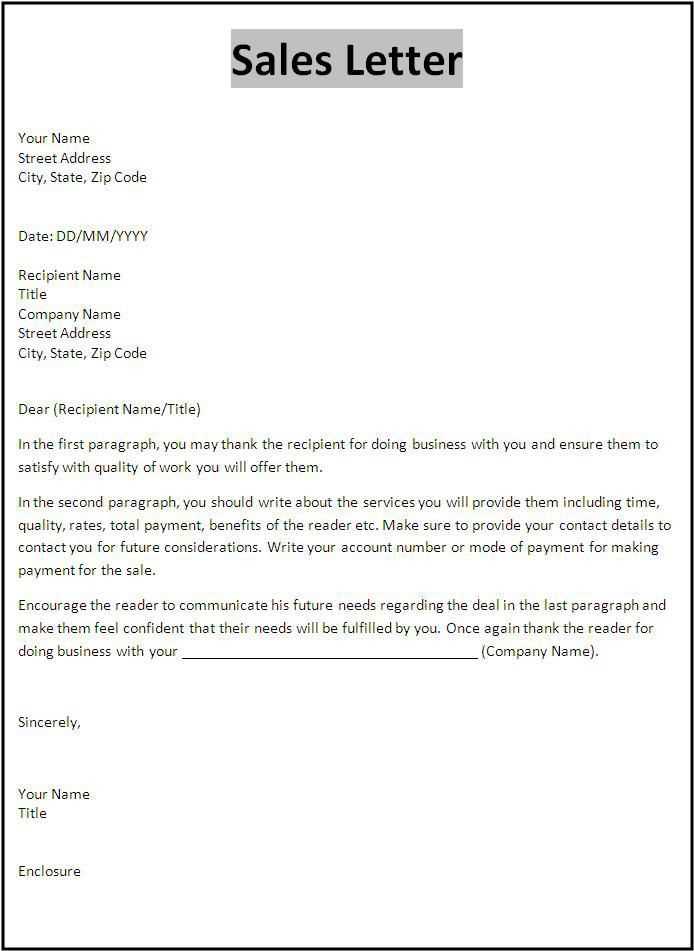 direct mail letter template