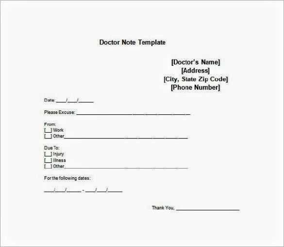 doctor diagnosis letter template