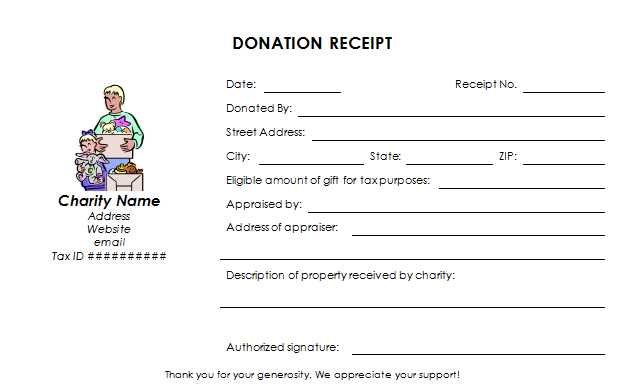 donation tax letter template