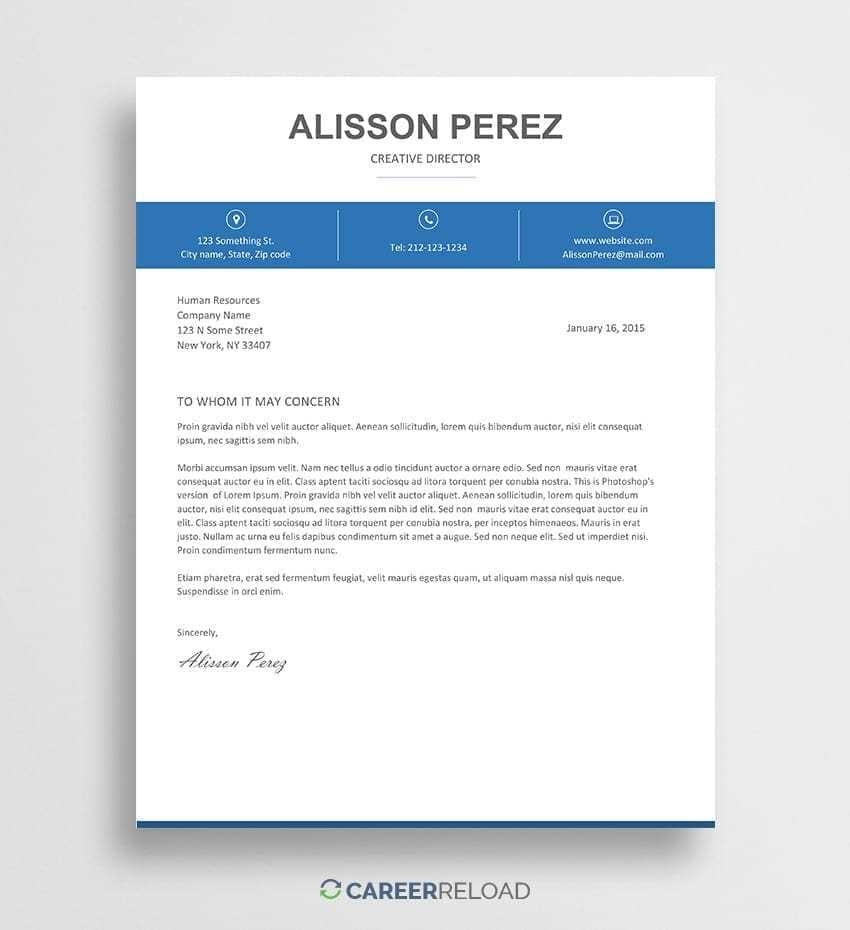 download cover letter template word free