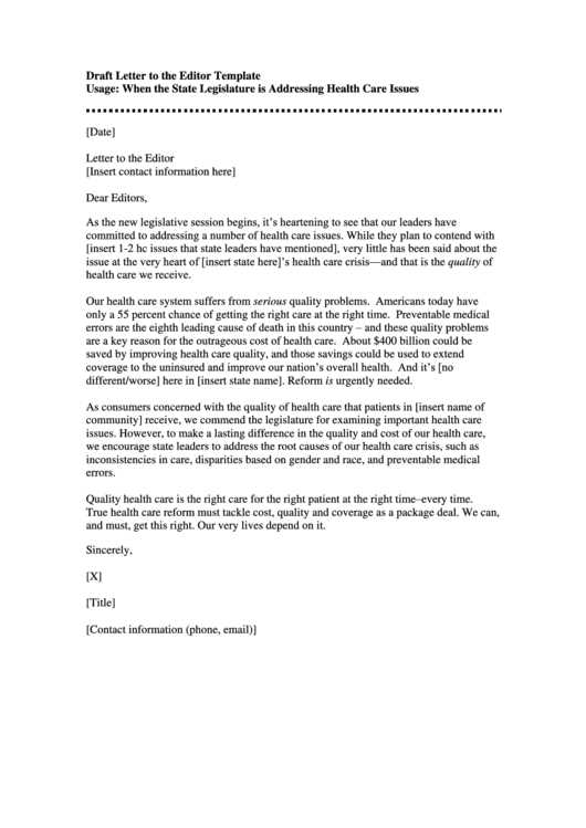 draft letter template