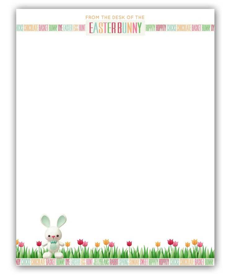 easter bunny letter templates