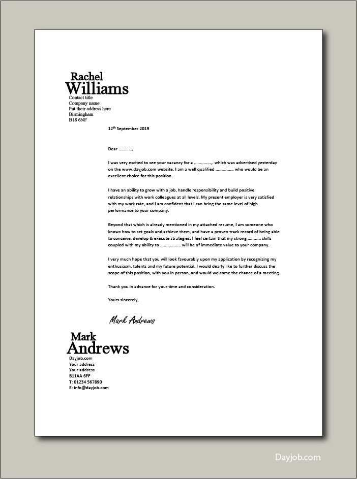 editable cover letter template free download