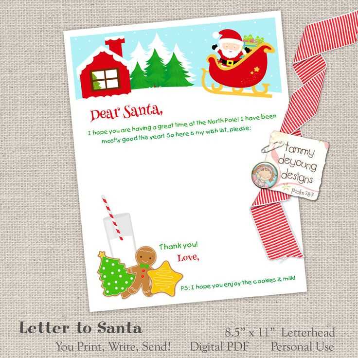 editable santa letter template free