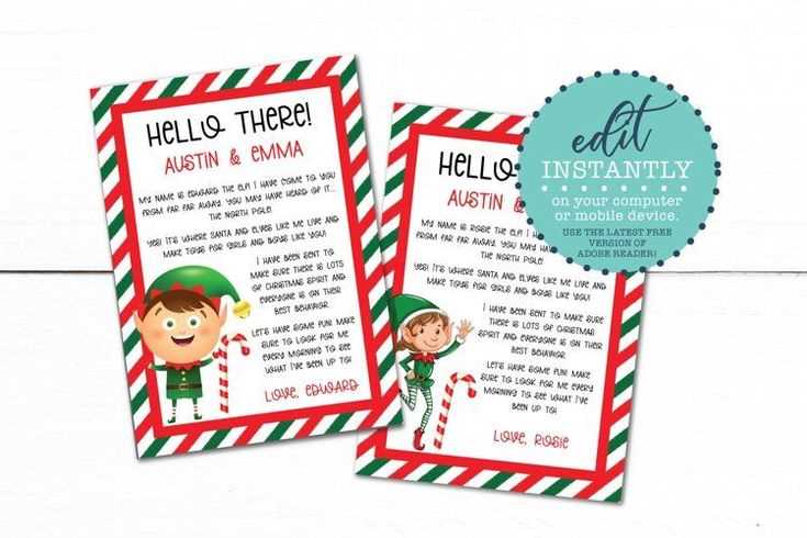 elf letter printable template