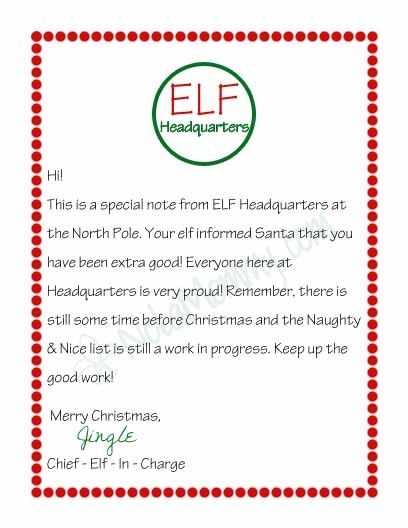 elf letter printable template