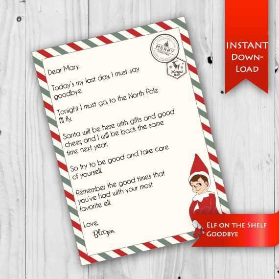 elf letter template editable free