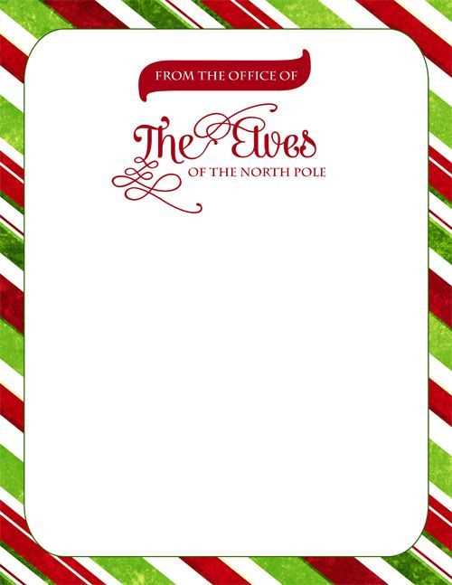 elf letter template word free