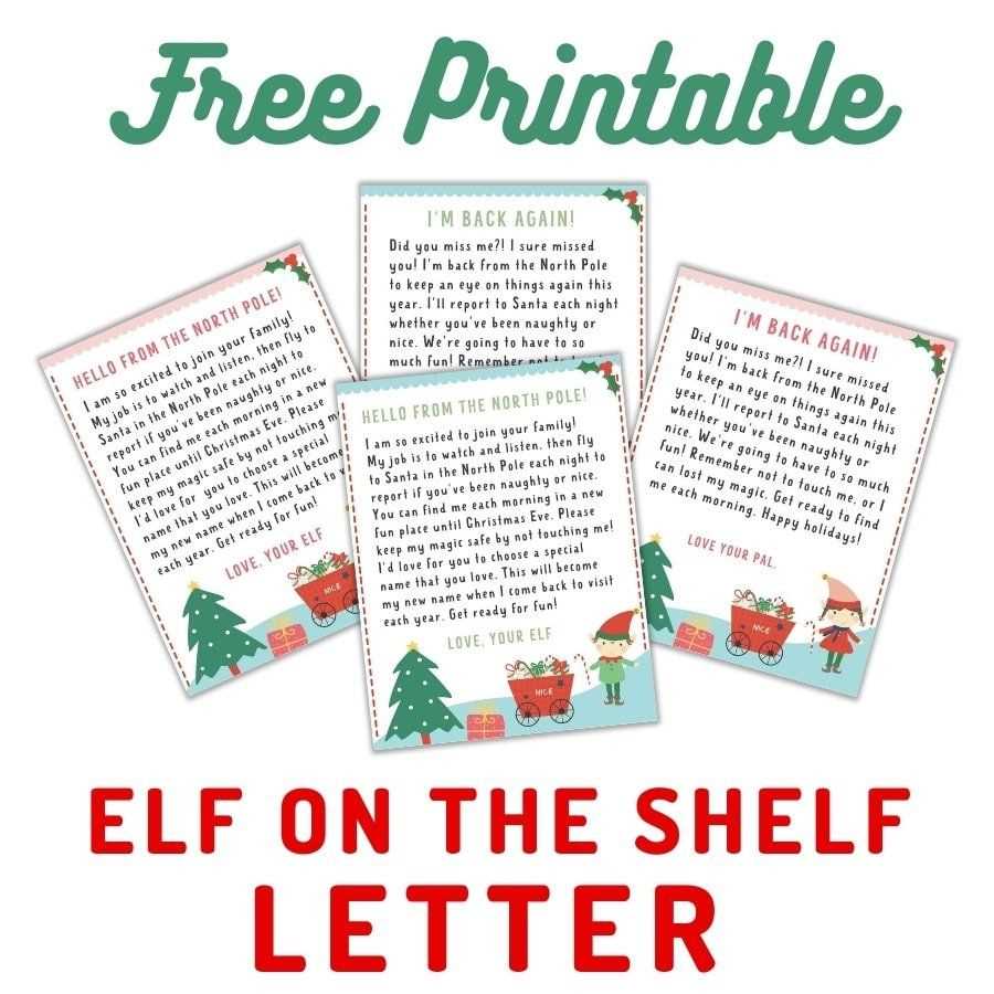 elf on shelf return letter template