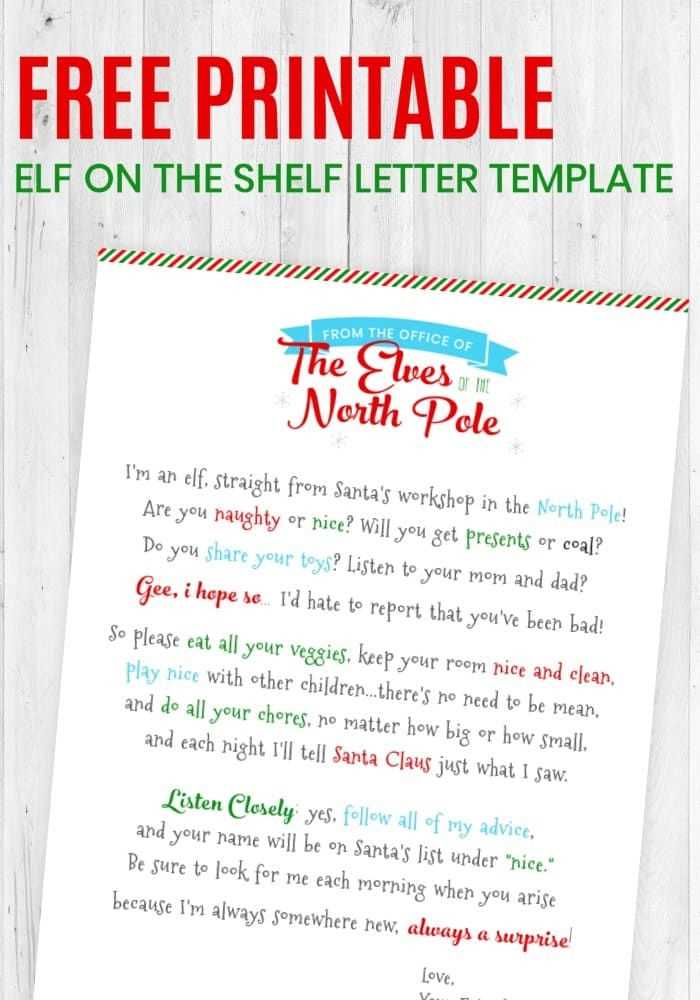 elf on the shelf letter template google docs