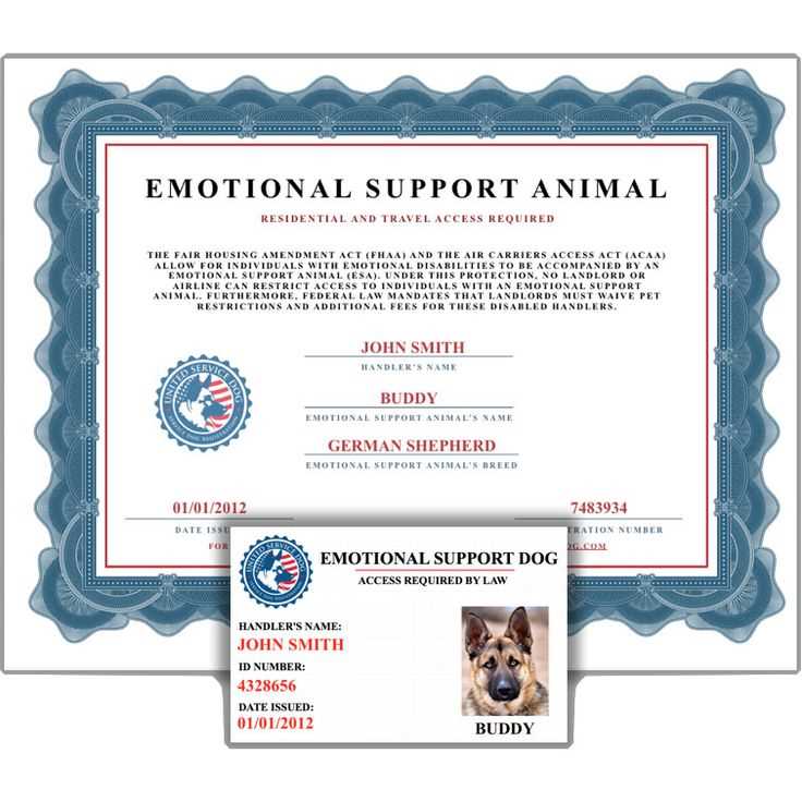 emotional support animal esa letter template