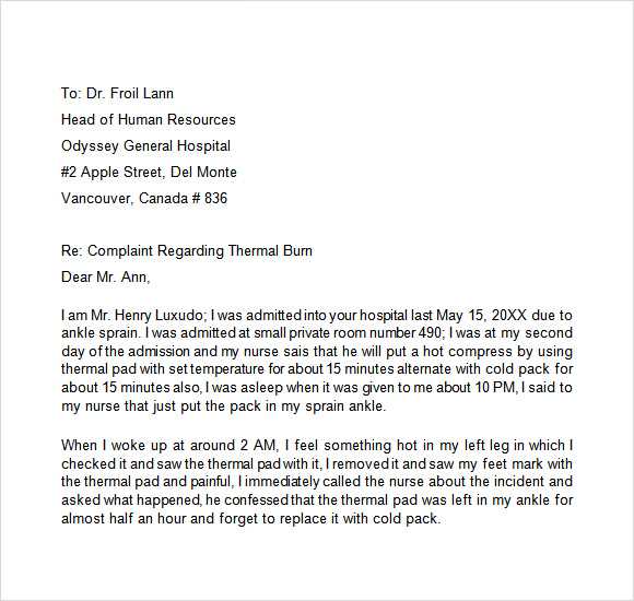 employee formal grievance letter template