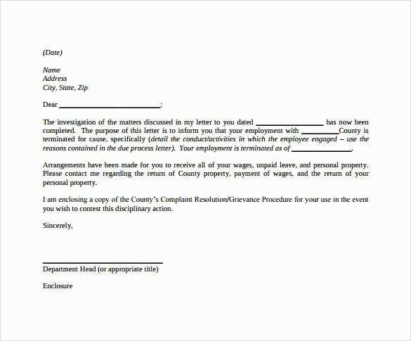 employee grievance letter template