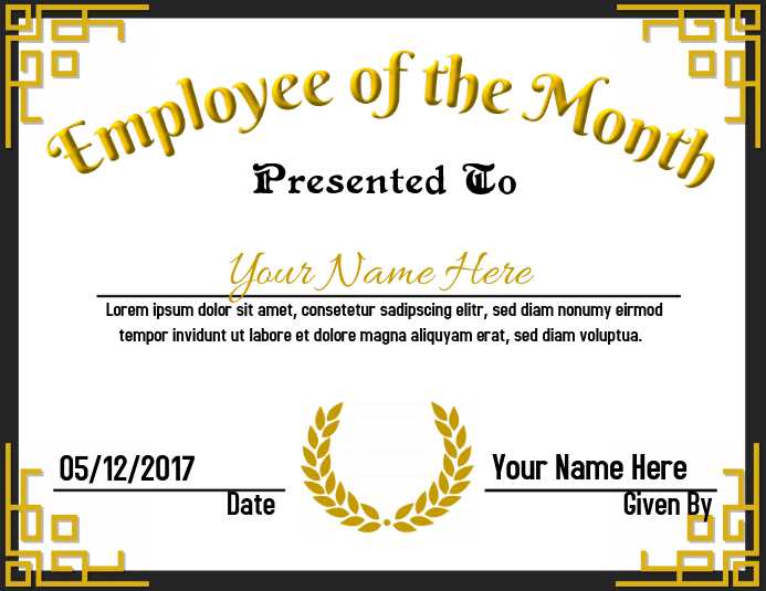 employee of the month template letter