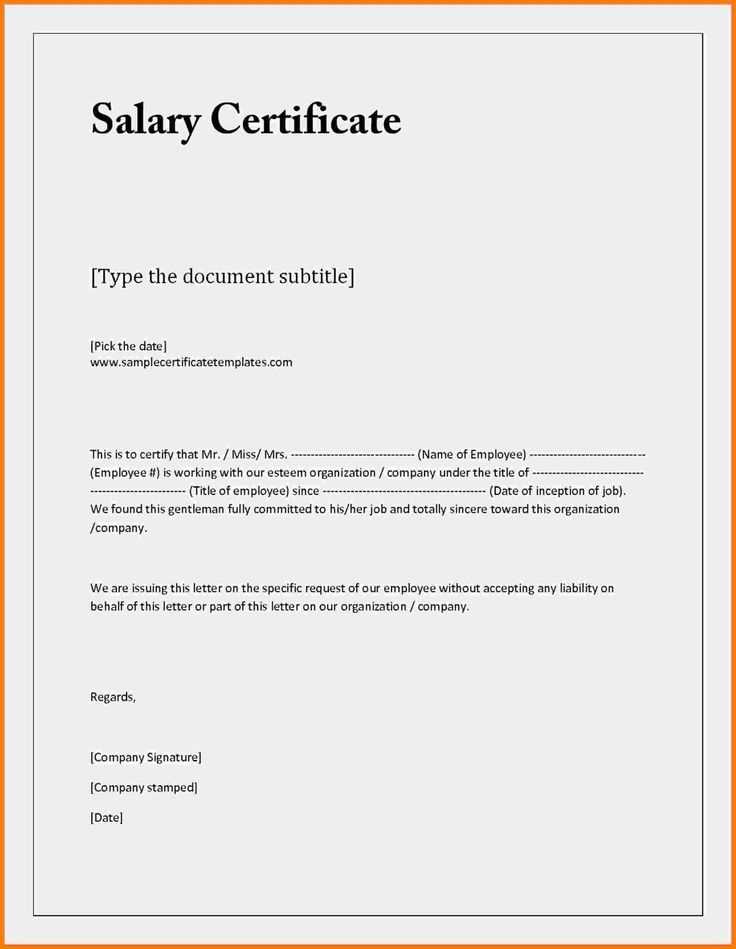 employment certification letter template