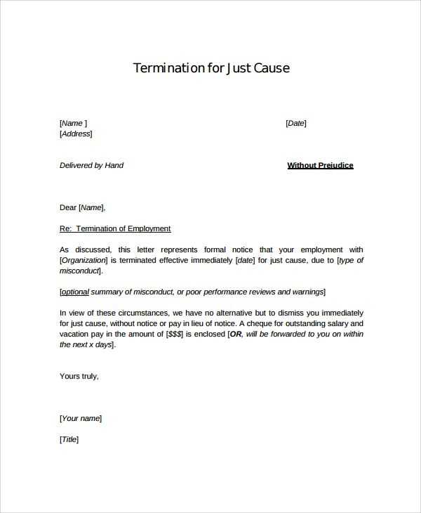 employment notice letter template