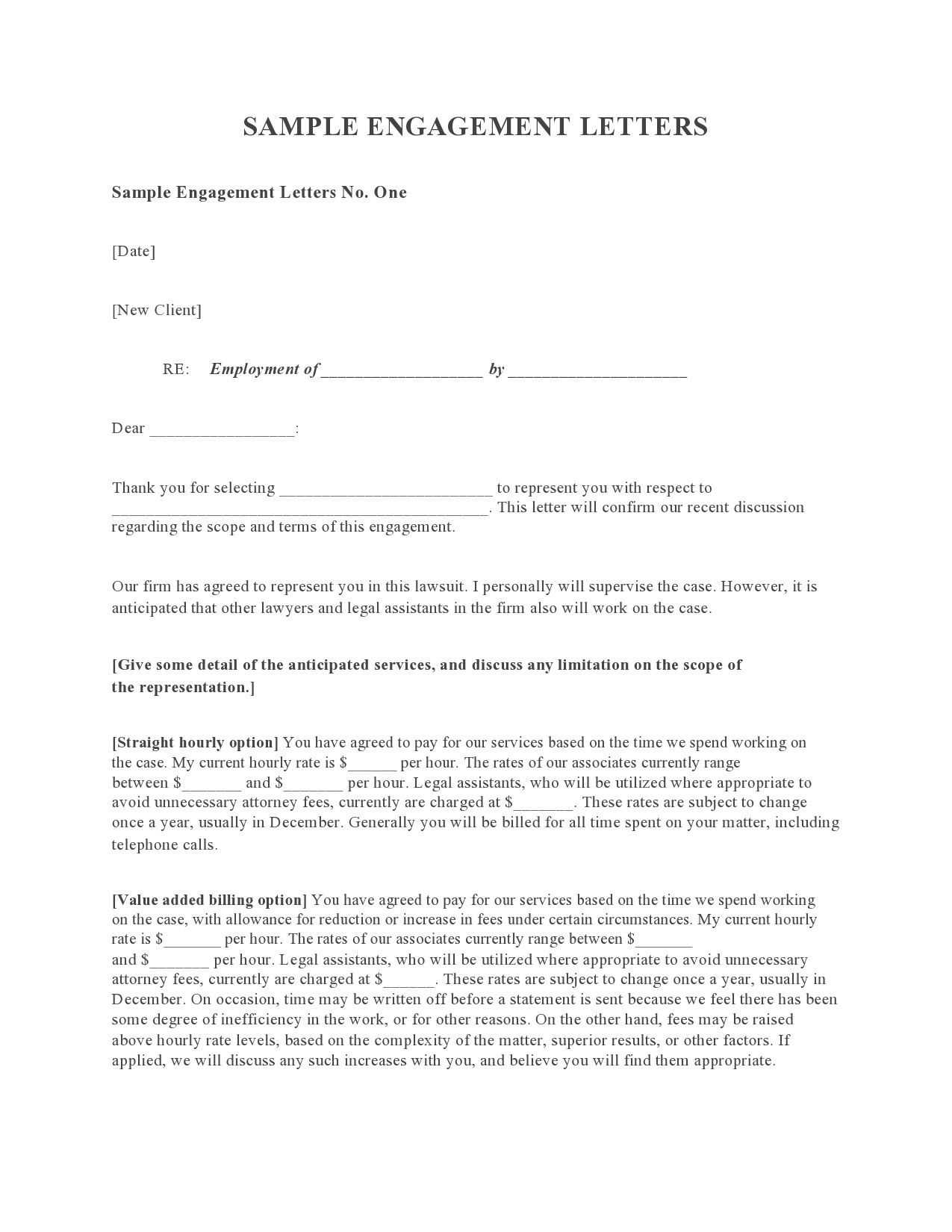 engagement letter template