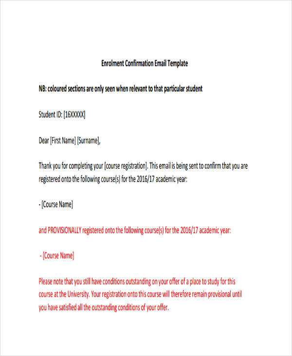 enrollment letter template