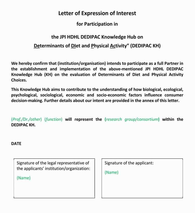 eoi letter template