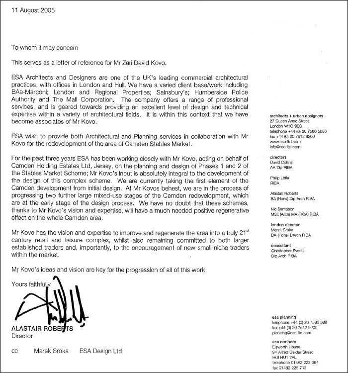 esa letter florida template