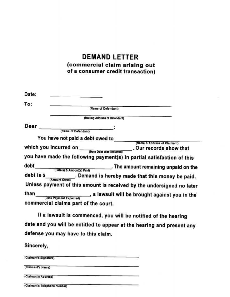 escrow demand letter template