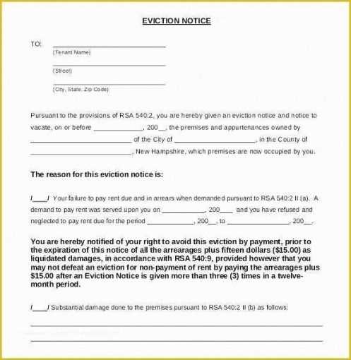 eviction letter template free