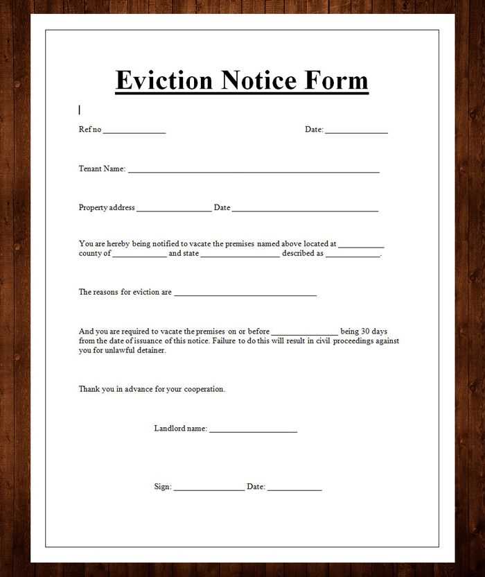 eviction letter template uk