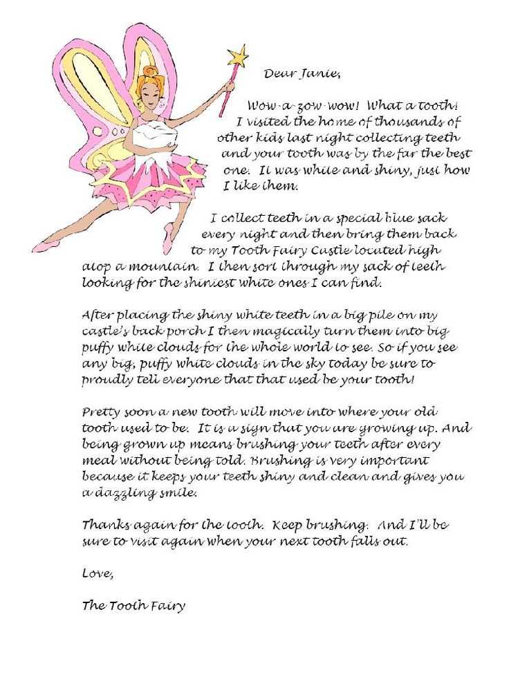 fairy letter template